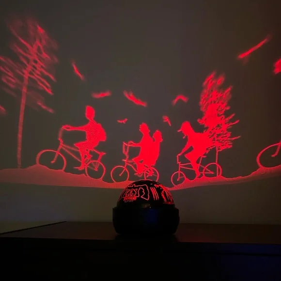 Stranger Things Halloween LED Shadow Lights Spinning Globe - Picture 6 of 9